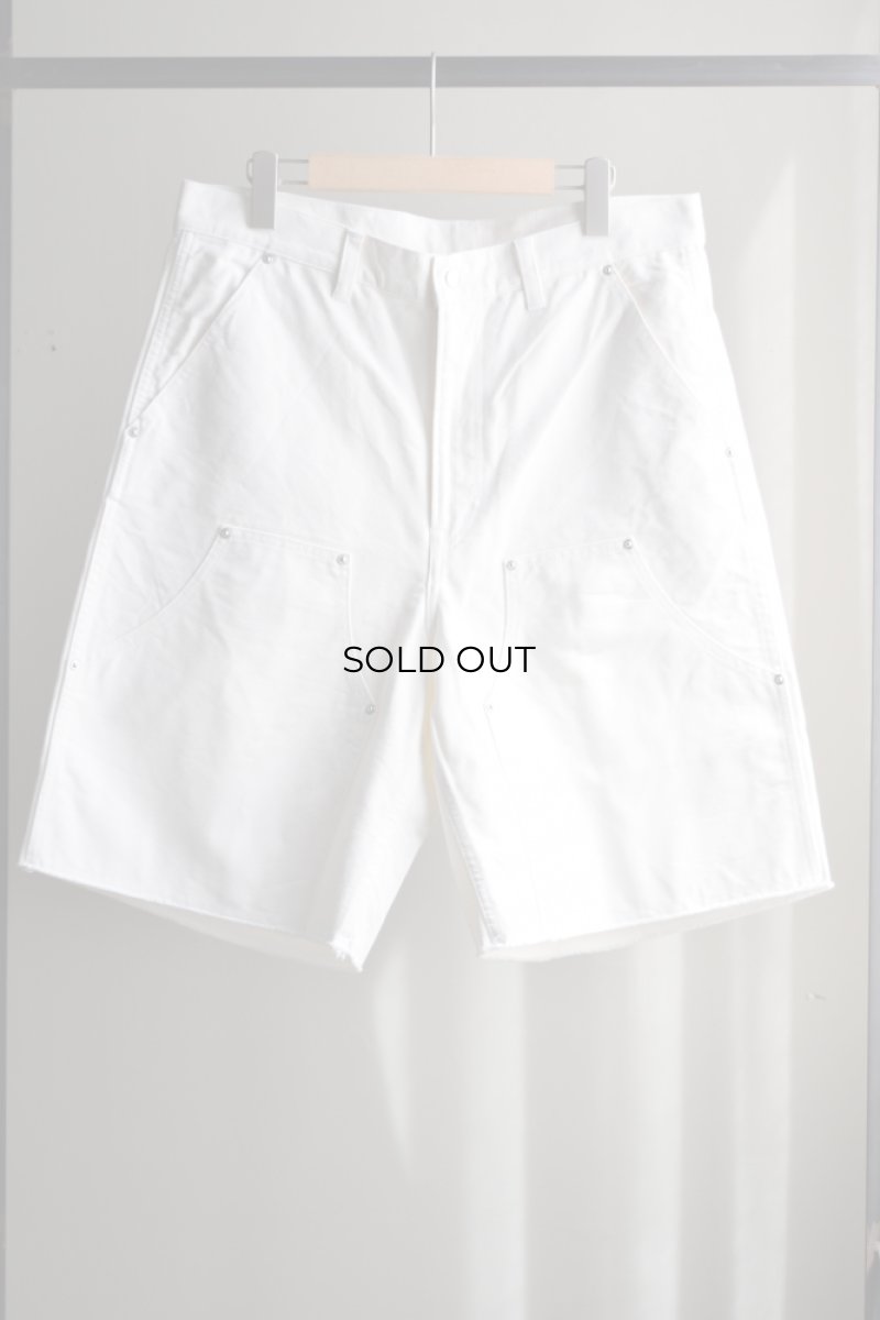画像5: 【SALE】UNUSED (アンユーズド) Double knee duck shorts / UW1191 [WHITE] (5)