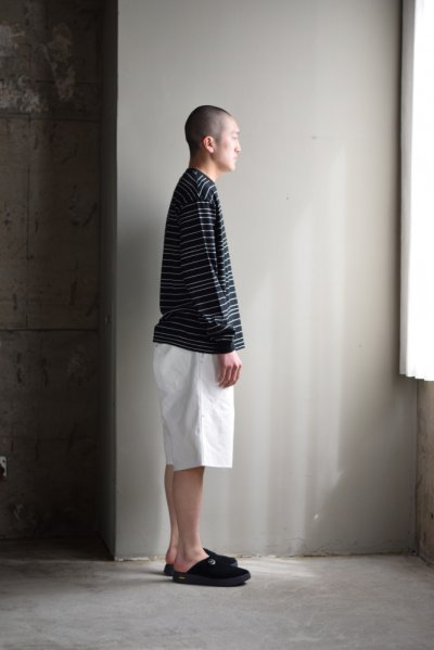 画像1: UNUSED (アンユーズド) Double knee duck shorts / UW1191 [WHITE]