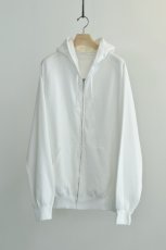 画像5: COMOLI (コモリ) LW コットン裏毛 ジップパーカ [WHITE] (5)