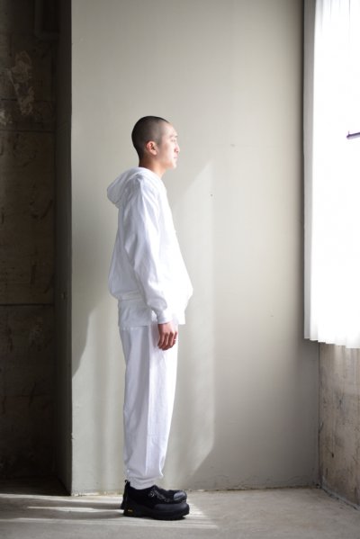 画像1: COMOLI (コモリ) LW コットン裏毛 パンツ [WHITE]