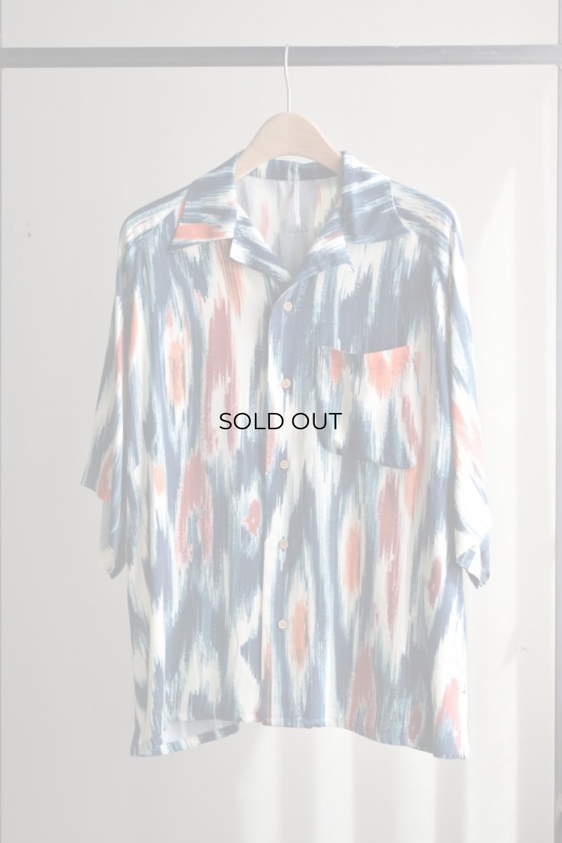 画像5: 【SALE】m's braque (エムズ ブラック) ALOHA SHIRT [BLUE & RED] (5)