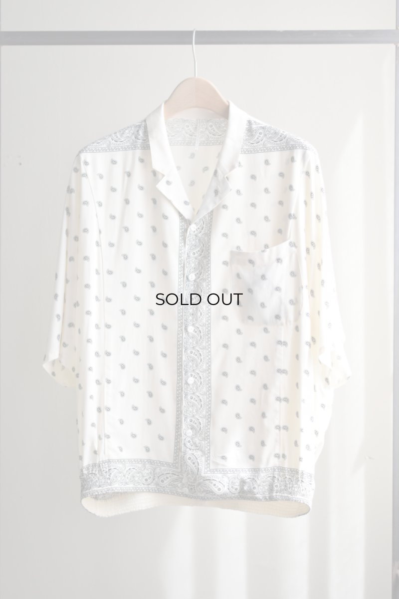 画像5: m's braque (エムズ ブラック) NOTCHED COLLAR KITE SHIRT [BANDANA] (5)
