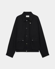 画像5: MARKAWARE (マーカウェア) Organic Cotton Voile Yarn Twill Short Field Blouson [BLACK] (5)