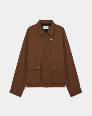 画像5: MARKAWARE (マーカウェア) Organic Cotton Voile Yarn Twill Short Field Blouson [BURNT UMBER] (5)