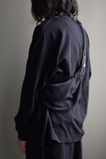 画像3: COMOLI (コモリ) シルクネップ ウエストバッグ [BLACK] (3)