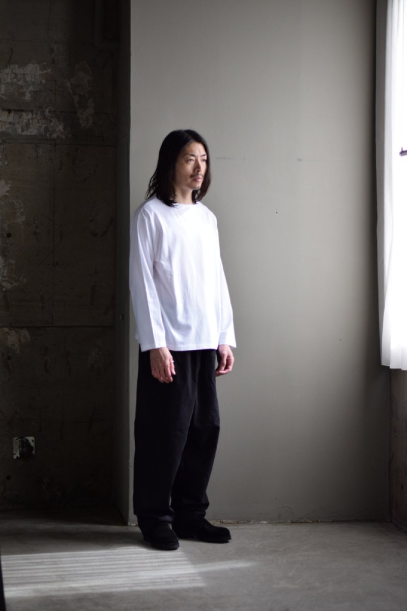 画像1: COMOLI (コモリ) コットンジャージ ボートネック [WHITE]