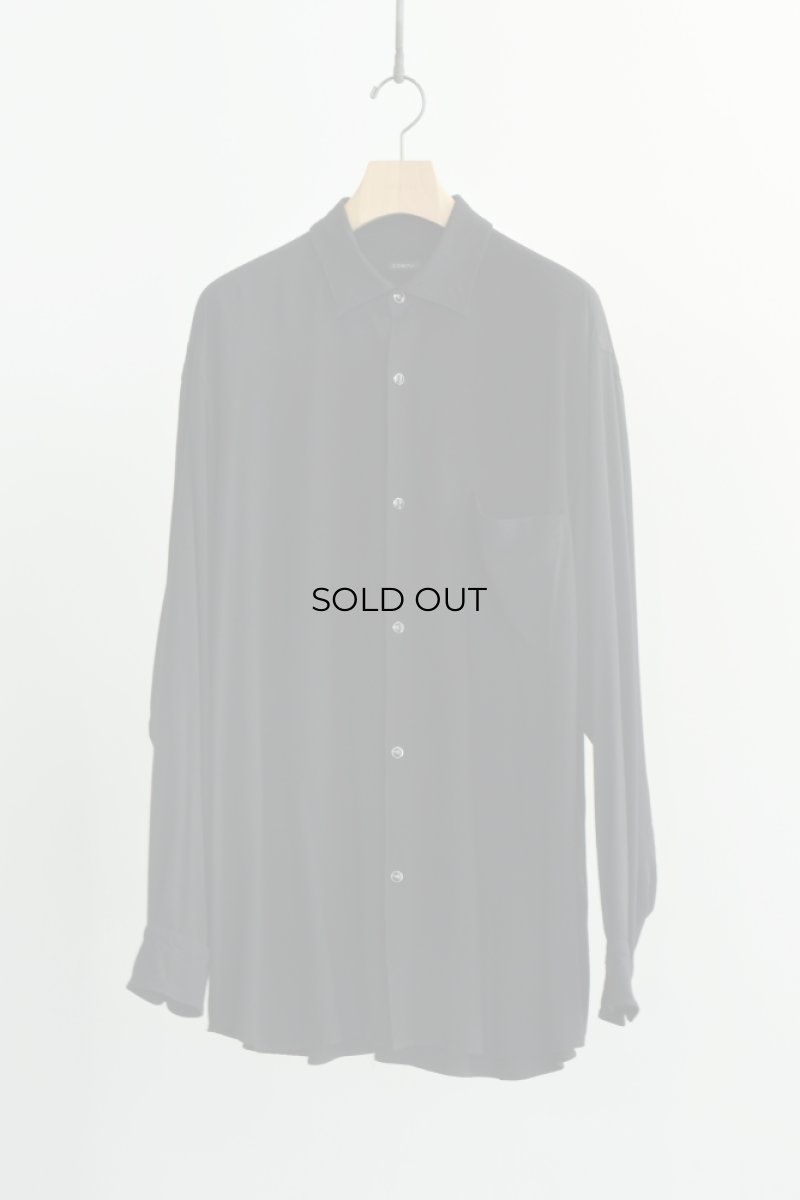 画像5: COMOLI (コモリ) レーヨン コモリシャツ [BLACK] (5)