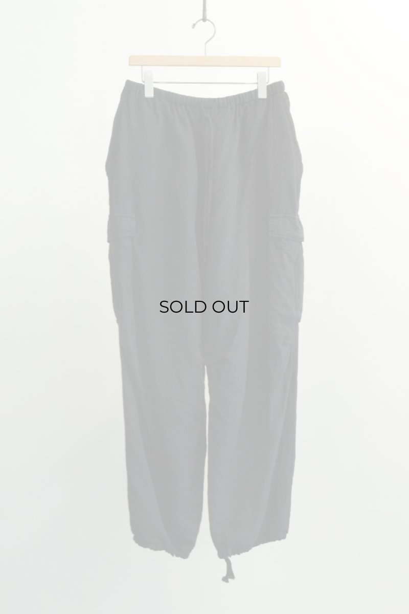 画像5: COMOLI (コモリ) シルクコットン 6Pパンツ [FADE BLACK] (5)