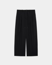 画像5: MARKAWARE (マーカウェア) Organic Wool 2/80 Tropical Triple Pleated Easy Trousers [BLACK]  (5)
