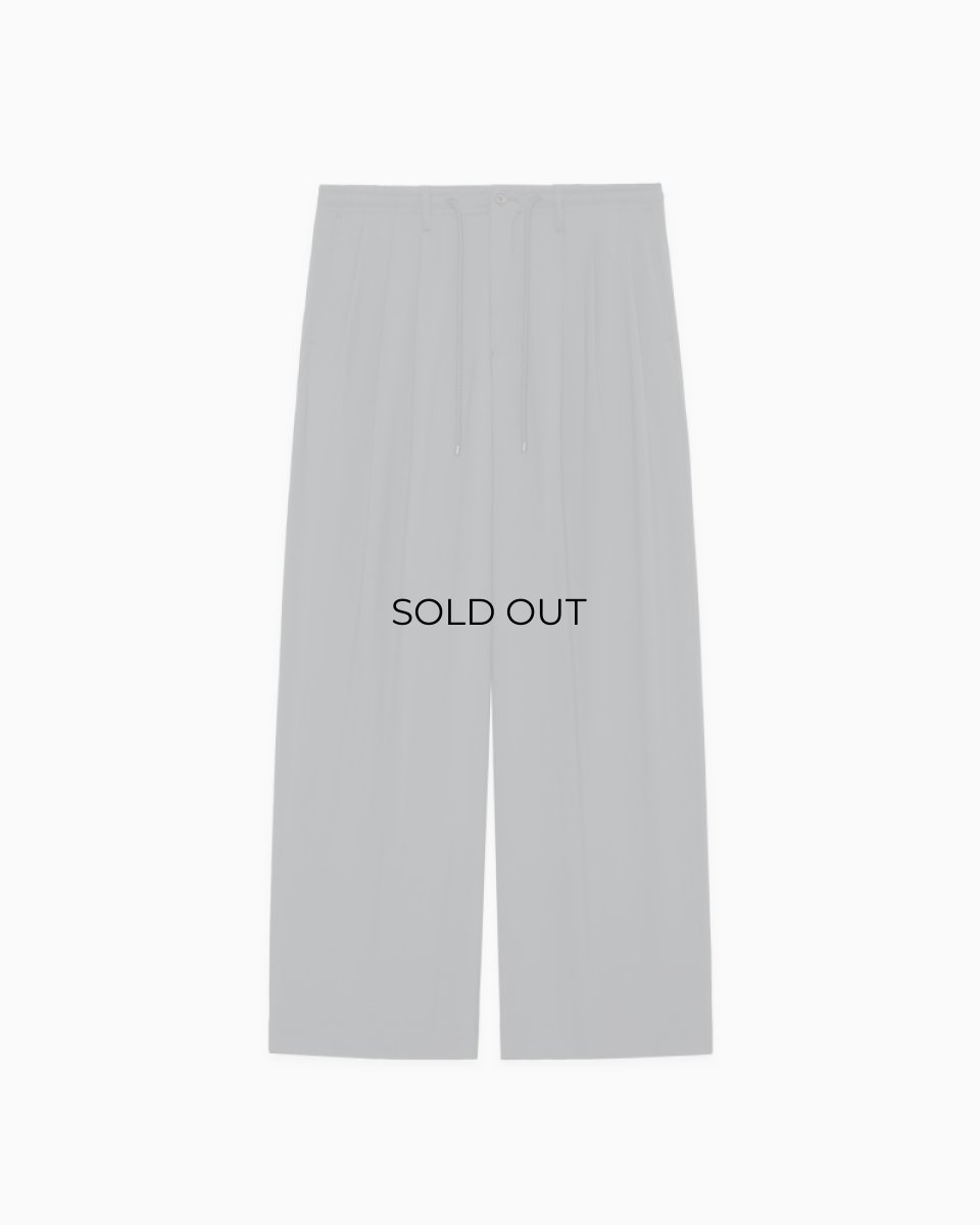 画像5: MARKAWARE (マーカウェア) Organic Wool 2/80 Tropical Triple Pleated Easy Trousers [CHARCOAL]  (5)