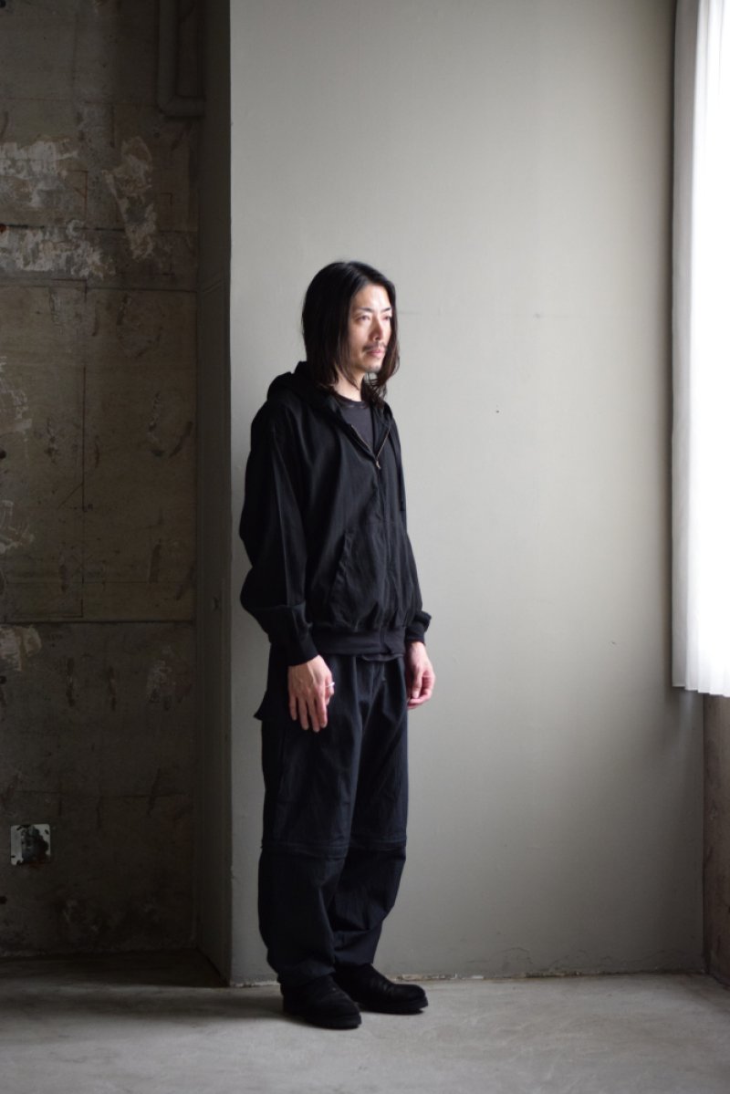 画像1: COMOLI (コモリ) オックス ジップパーカ [BLACK]