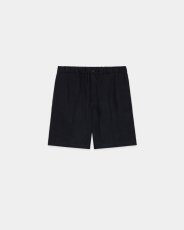 画像5: MARKAWARE (マーカウェア) Hemp Shirting Flat Tapered Easy Shorts [BLACK] (5)