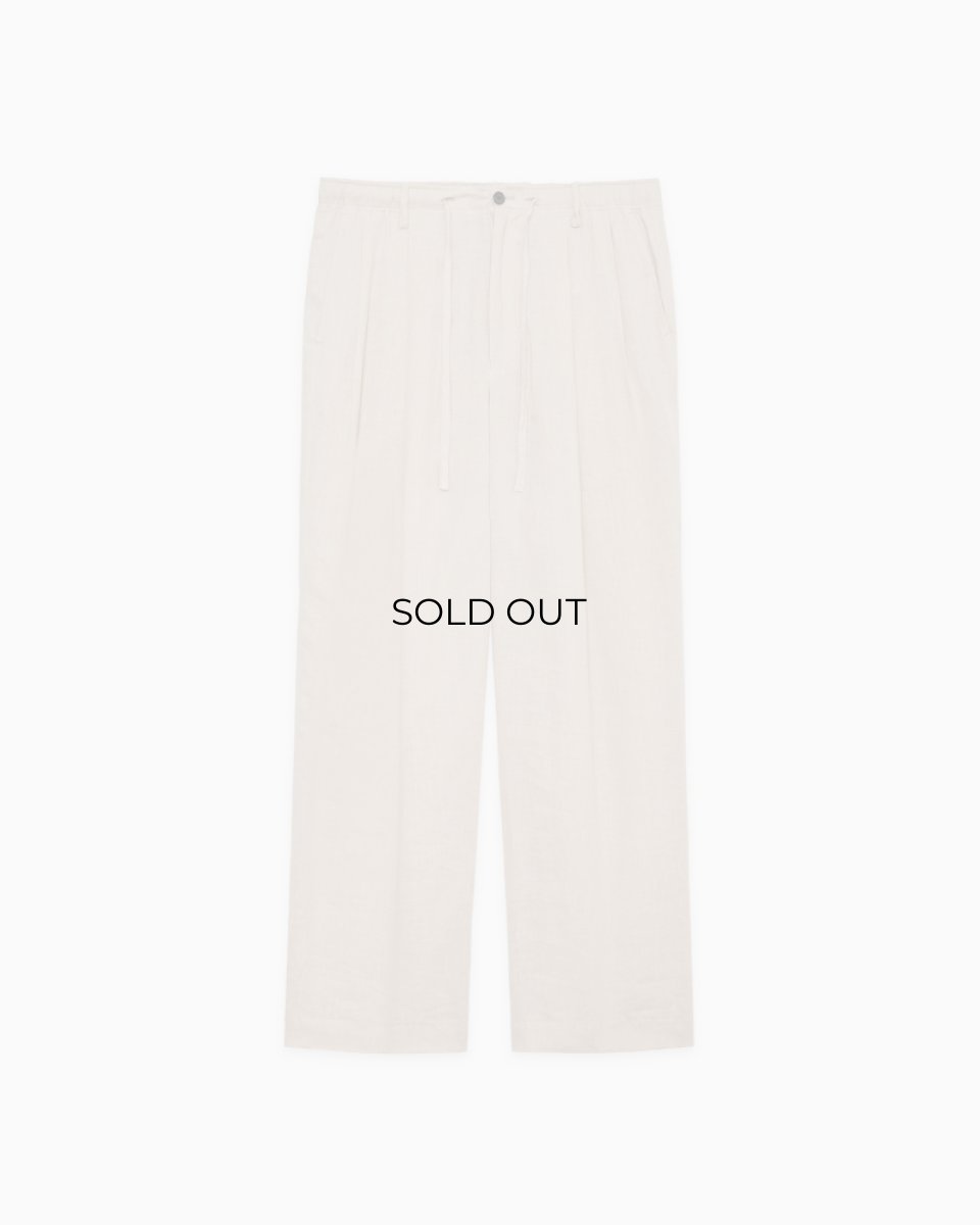画像5: MARKAWARE (マーカウェア) Hemp Shirting Double Pleated Easy Trousers [TAUPE] (5)