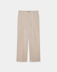 画像5: MARKAWARE (マーカウェア) Hemp Shirting Double Pleated Easy Trousers [TAUPE] (5)