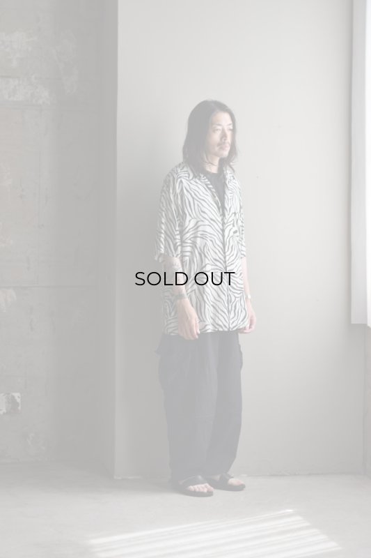 COMOLI (コモリ) ZEBRA S/S OPEN COLLAR SHIRT [ZEBRA]