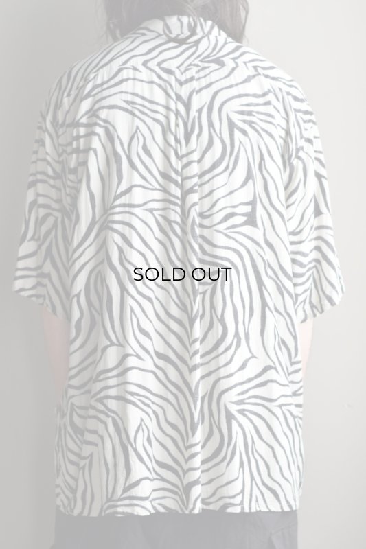 COMOLI (コモリ) ZEBRA S/S OPEN COLLAR SHIRT [ZEBRA]