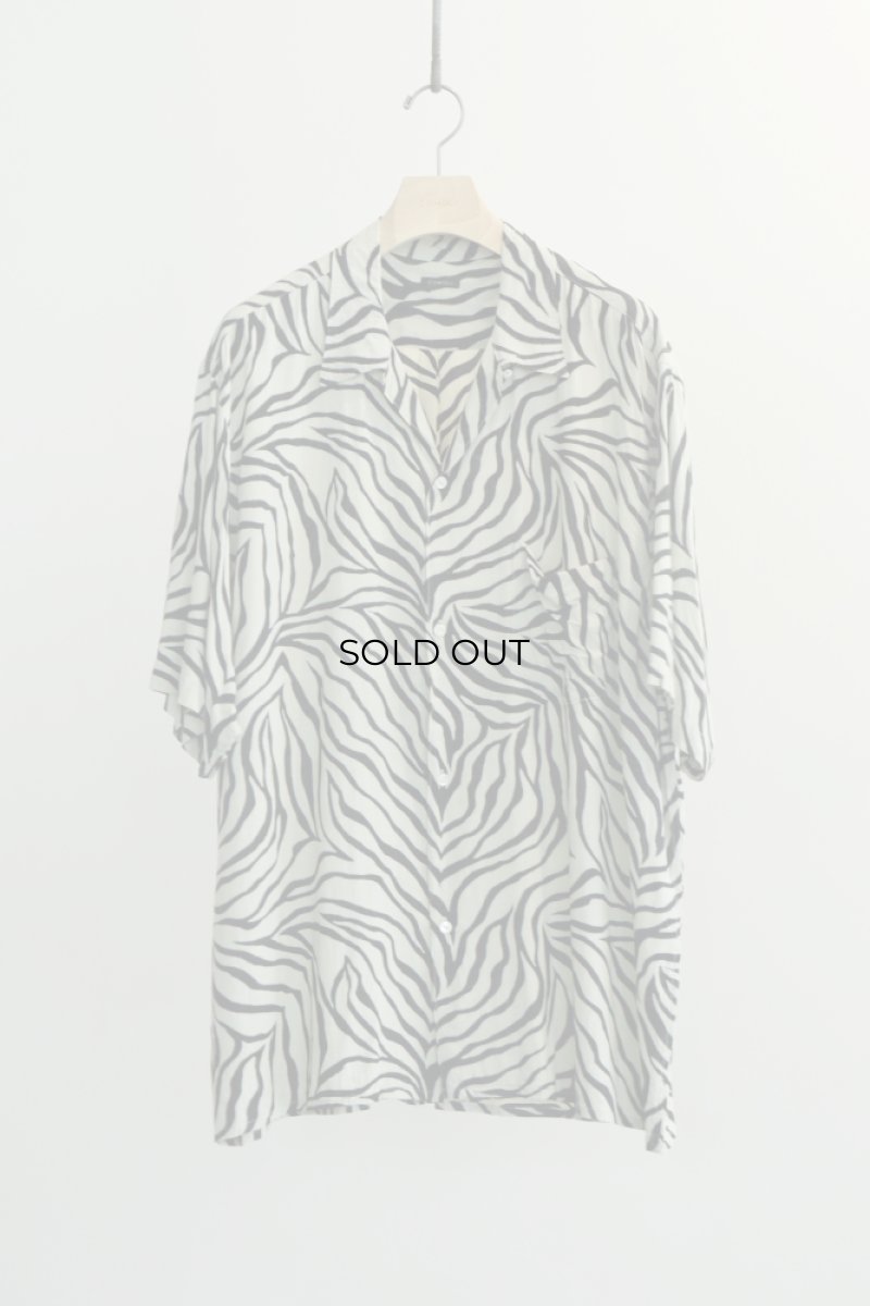 画像5: COMOLI (コモリ) ZEBRA S/S OPEN COLLAR SHIRT [ZEBRA] (5)