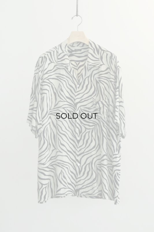 COMOLI (コモリ) ZEBRA S/S OPEN COLLAR SHIRT [ZEBRA]