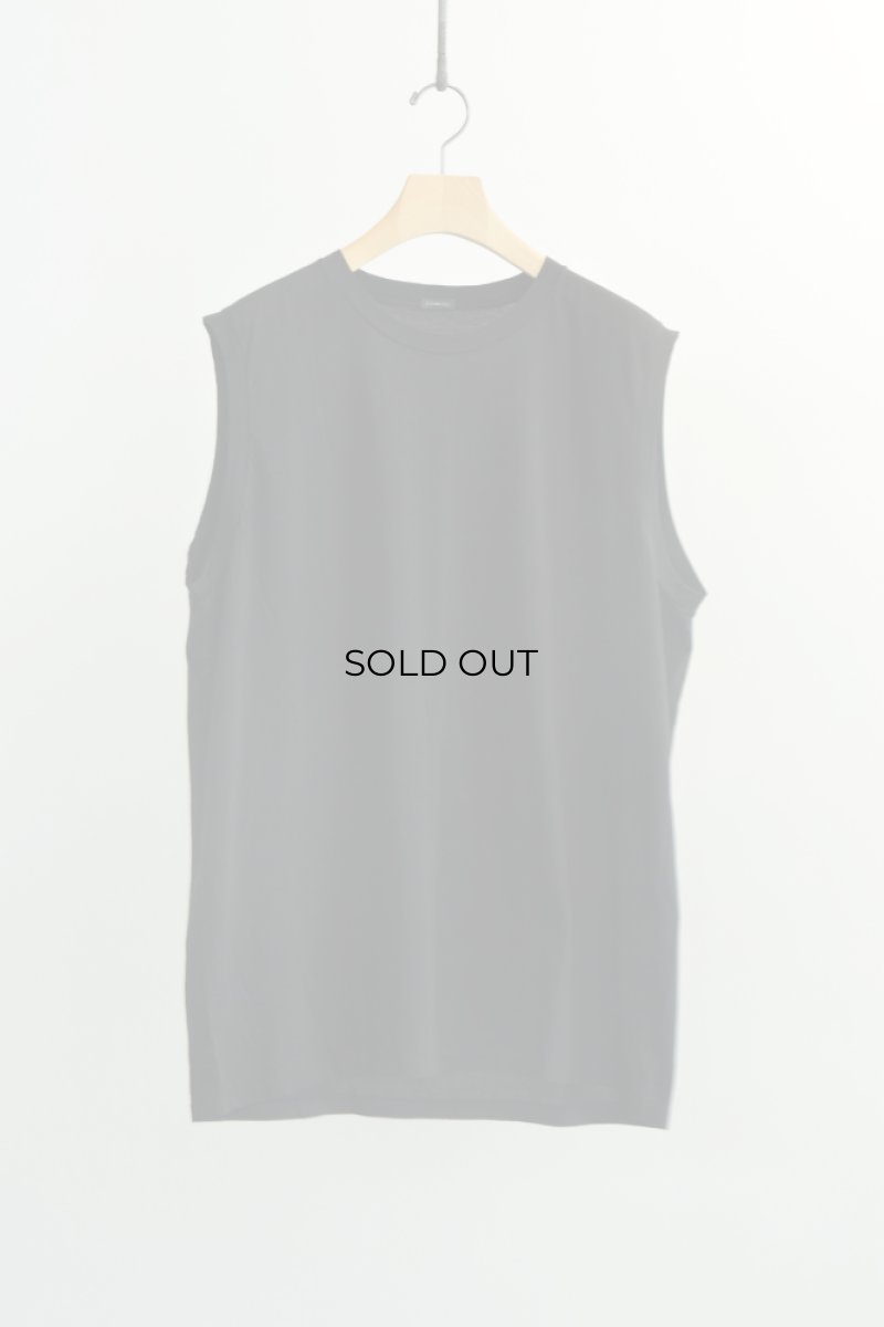 画像5: COMOLI (コモリ) THIN COTTON SLEEVELESS T-SHIRT [BLACK] (5)