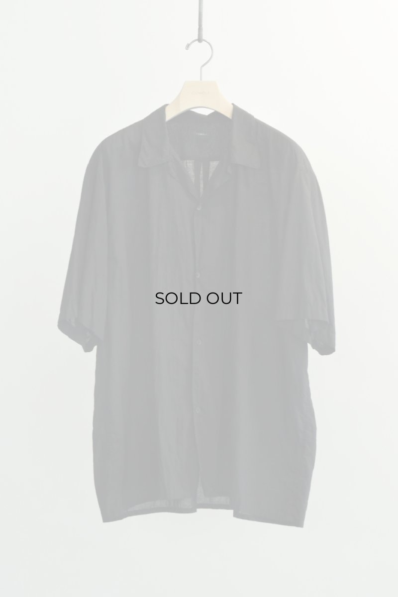 画像5: COMOLI (コモリ) COTTON MESH S/S T-SHIRT [BLACK] (5)