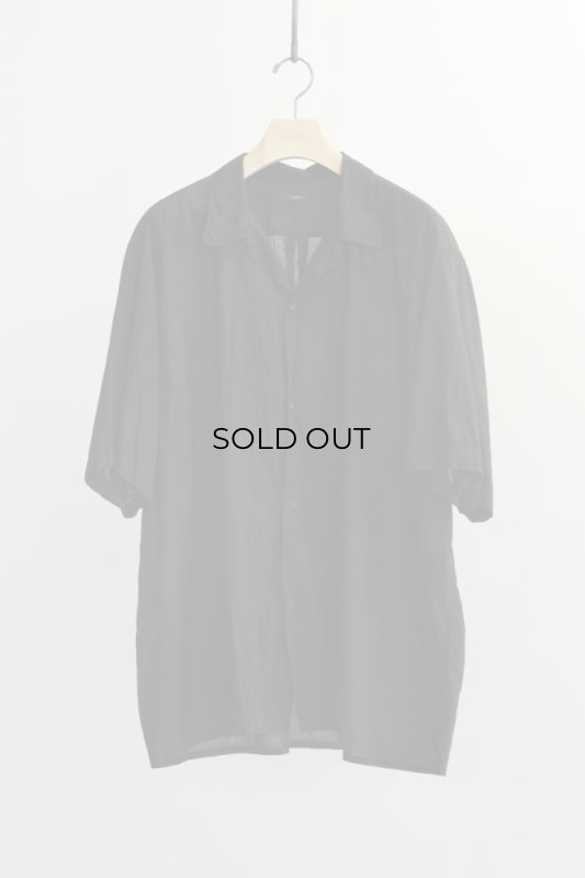 COMOLI (コモリ) COTTON MESH S/S T-SHIRT [BLACK]