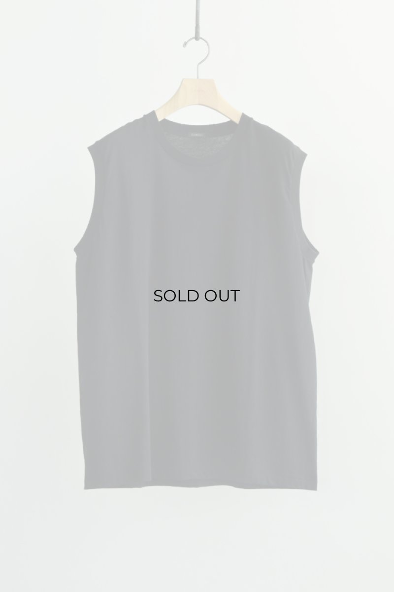 画像5: COMOLI (コモリ) COTTON JERSEY SLEEVELESS T-SHIRT [BLACK] (5)
