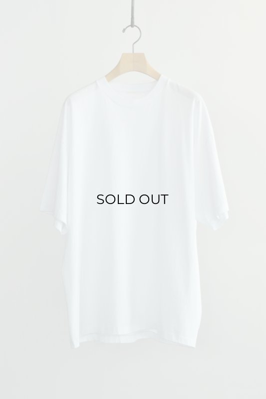 COMOLI (コモリ) COTTON JERSEY S/S T-SHIRT [WHITE]
