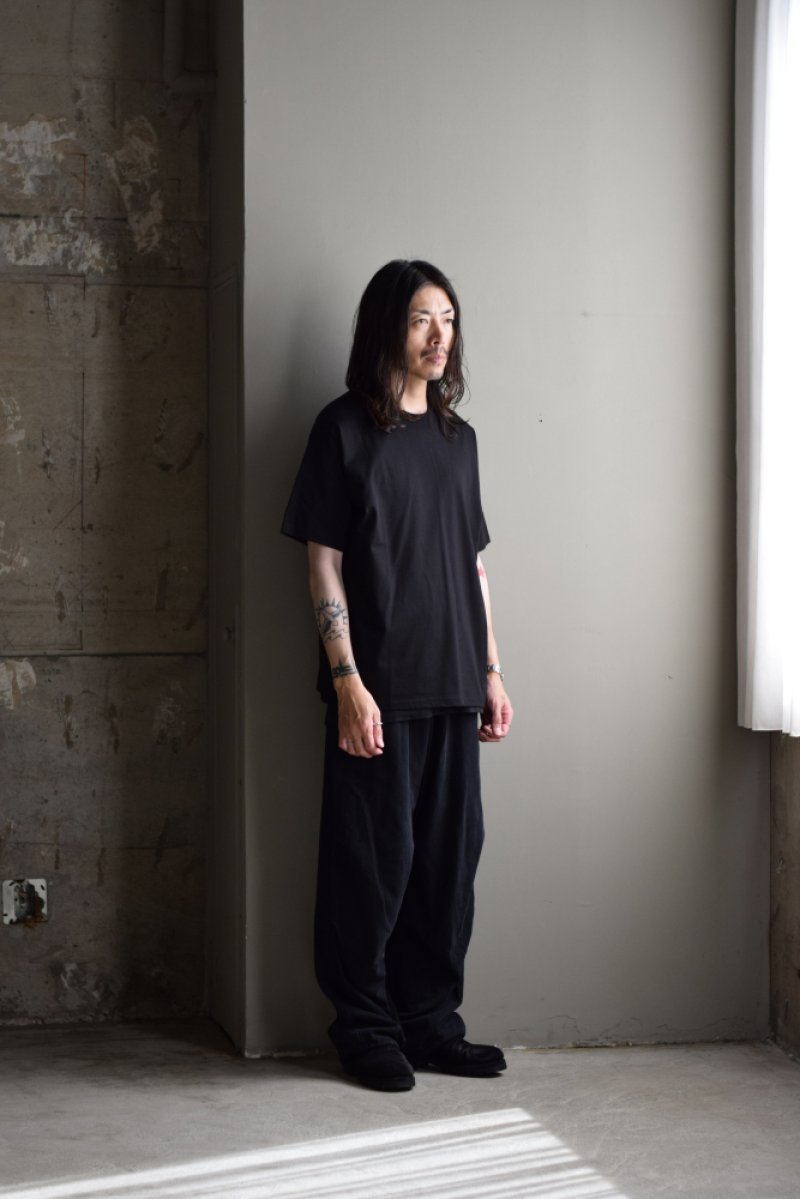 画像1: MARKAWARE (マーカウェア) Organic Giza 60/3 Jersey Survival Cloth® Relaxed Fit Tee [BLACK]