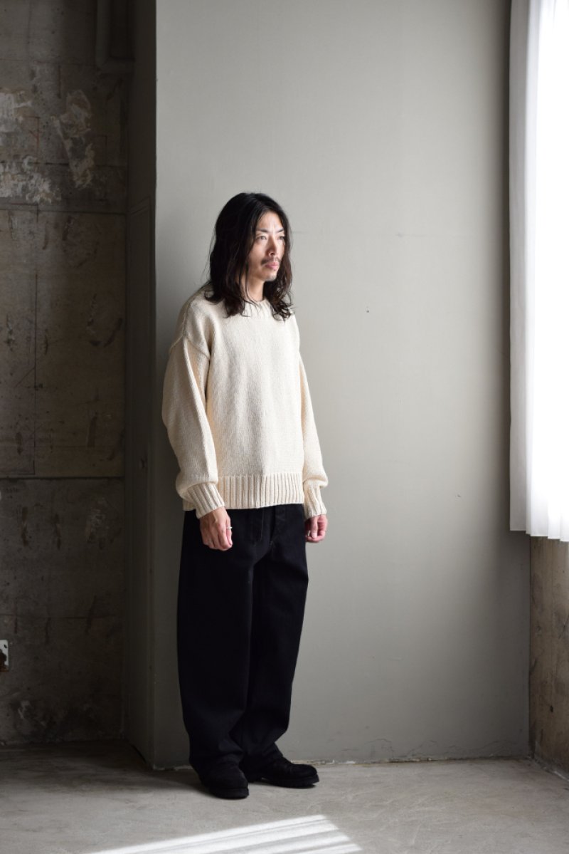 画像1: Cale (カル) cotton hand knit [beige]