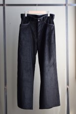 画像5: m's braque (エムズ ブラック) GATHERED WAIST WIDE PANTS [BLACK CORDUROY] (5)