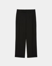 画像5: MARKAWARE (マーカウェア) Organic Wool Survival Cloth® Double Pleated Semi Easy Trousers [BLACK]  (5)