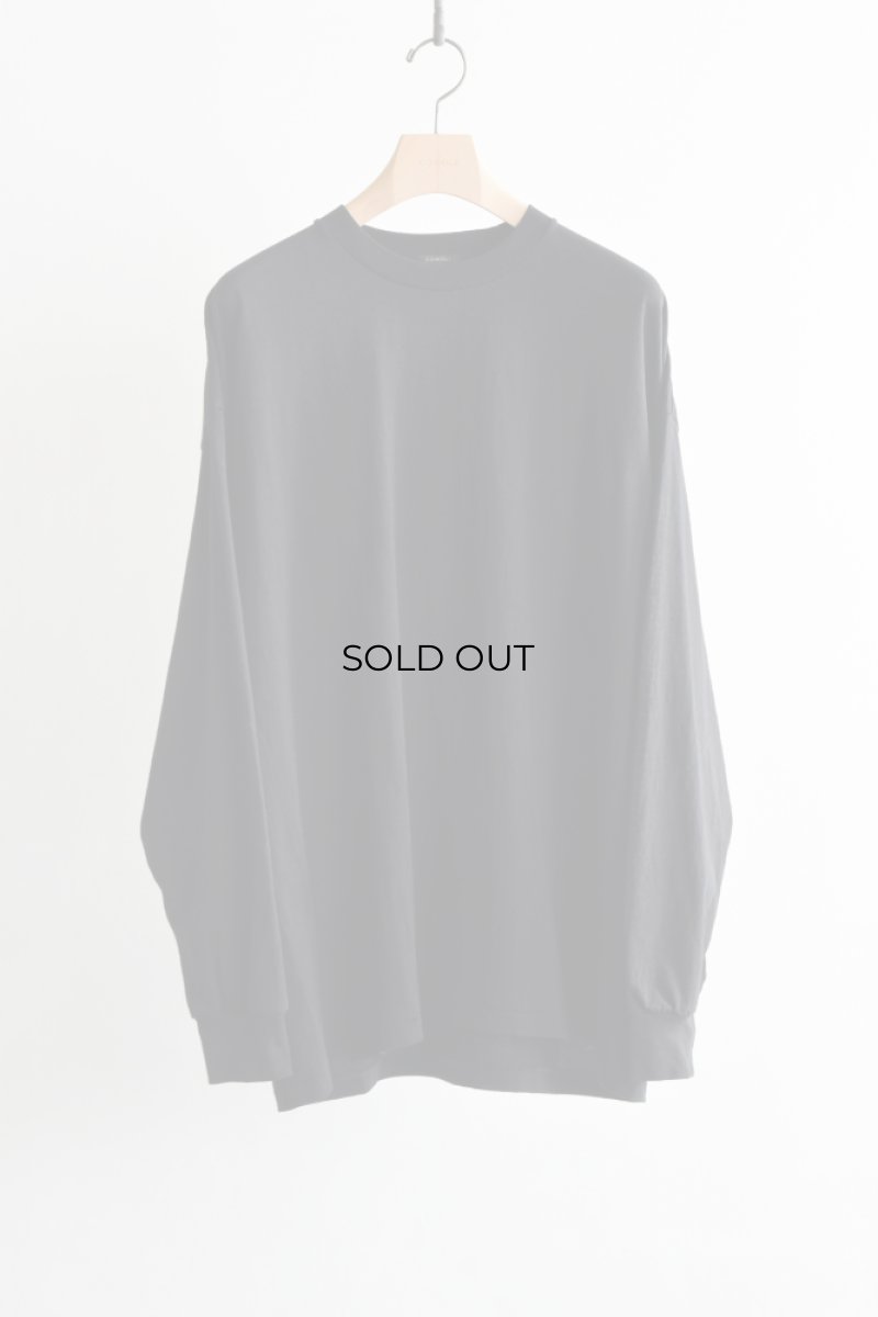 画像5: COMOLI (コモリ) COTTON JERSEY PRINT L/S T-SHIRT [BLACK] (5)
