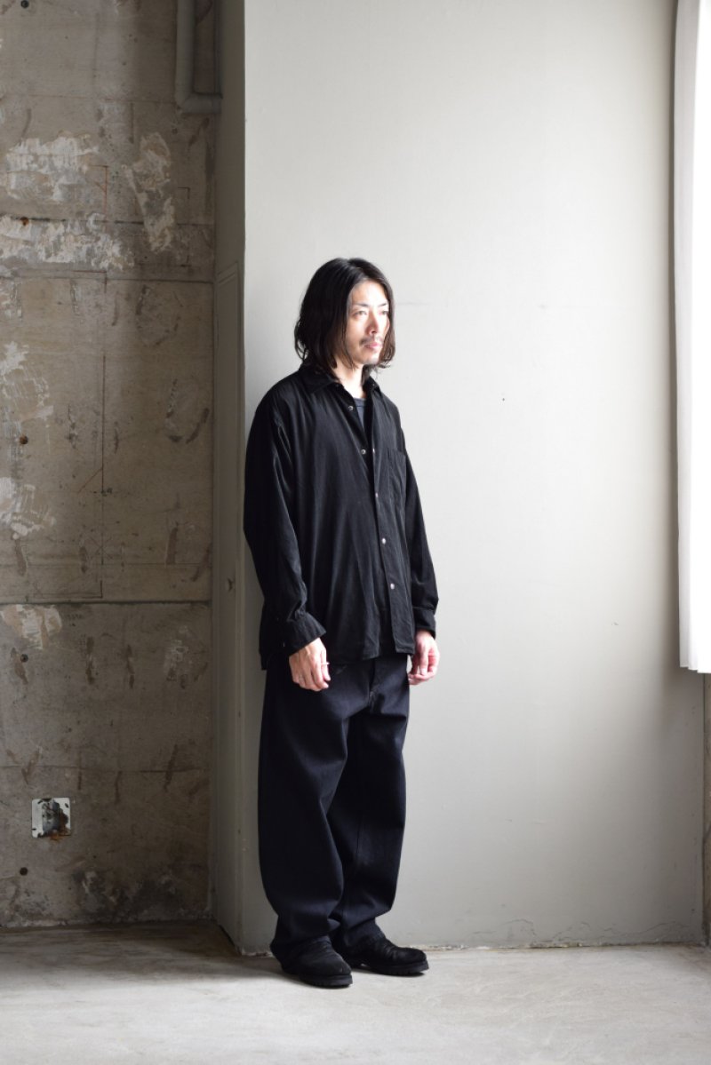 画像1: COMOLI (コモリ) CORDUROY COMOLI SHIRTS [BLACK]