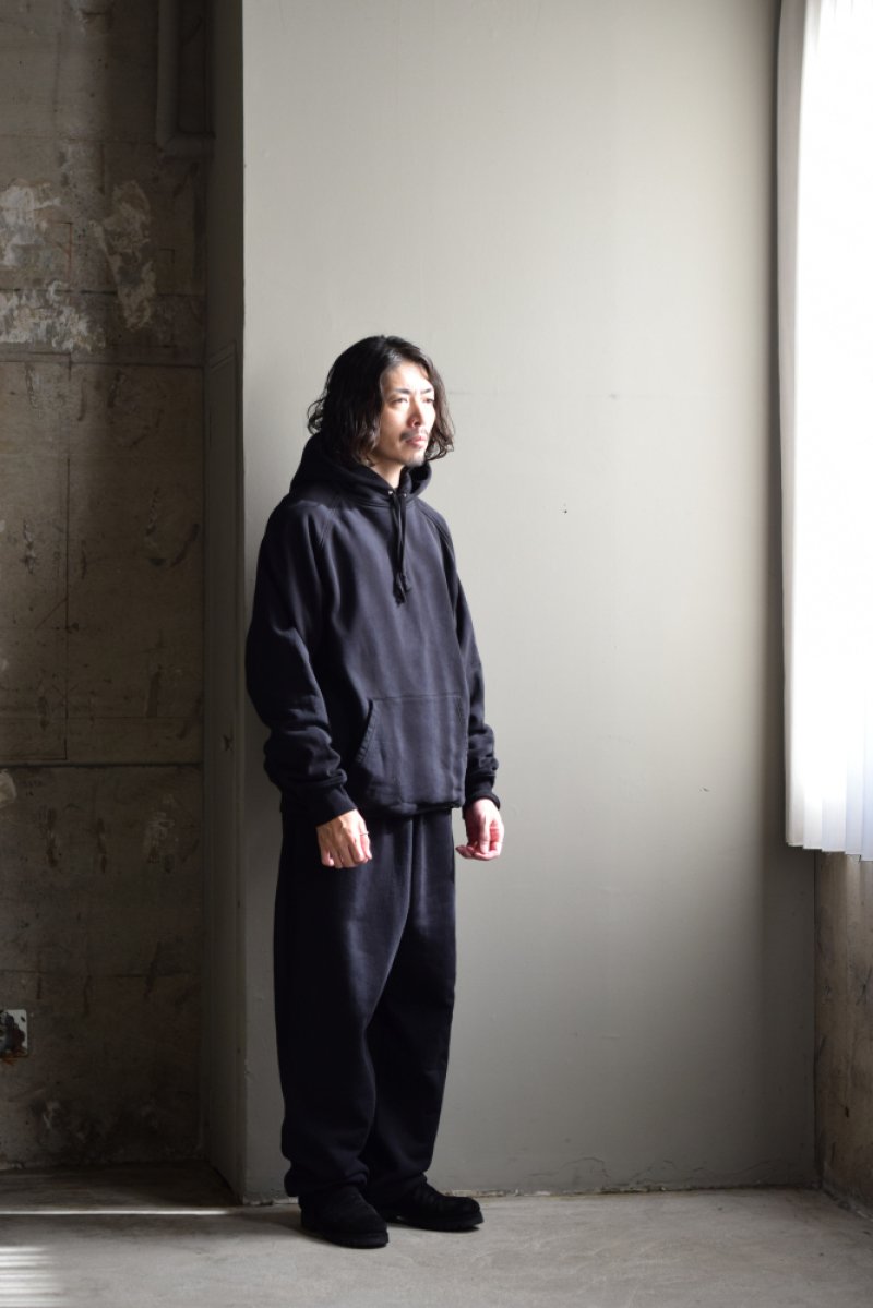 画像2: COMOLI (コモリ) COTTON SWEAT PARKA [BLACK]