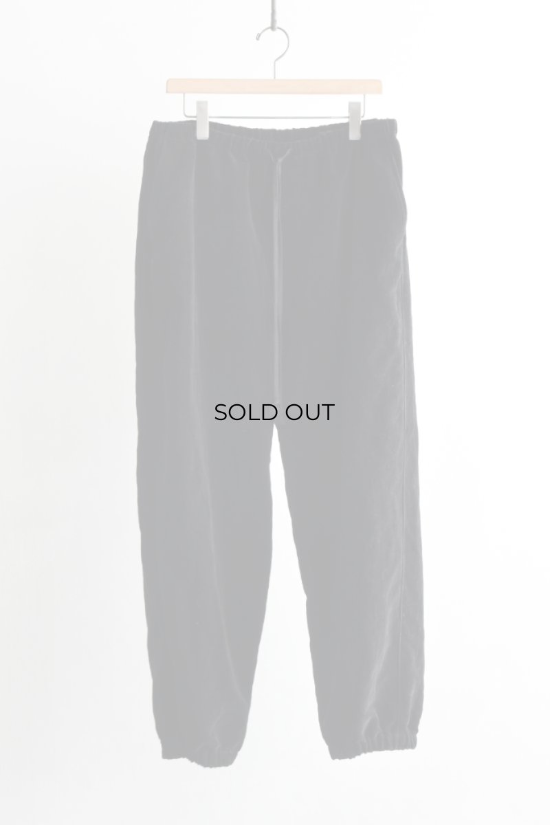 画像5: COMOLI (コモリ) VELVET DRAWSTRING PANTS [BLACK] (5)