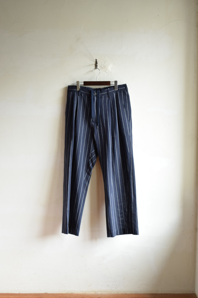 UNIVERSAL PRODUCTS (ユニバーサルプロダクツ) STRIPE EASY WIDE SLACKS 各色入荷しました。