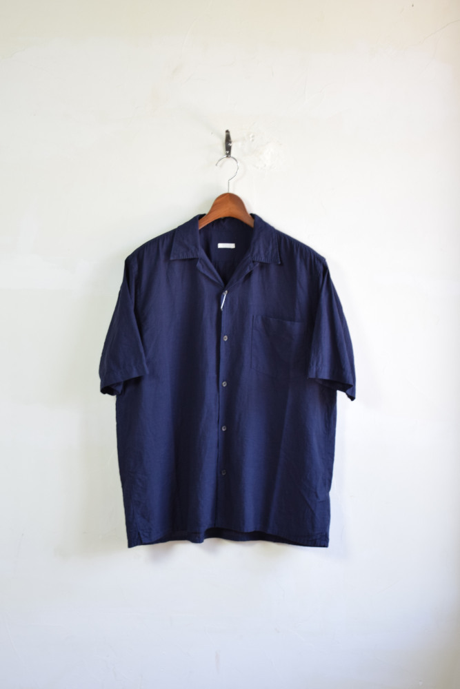 comoli ベタシャン オープンカラーシャツ NAVY