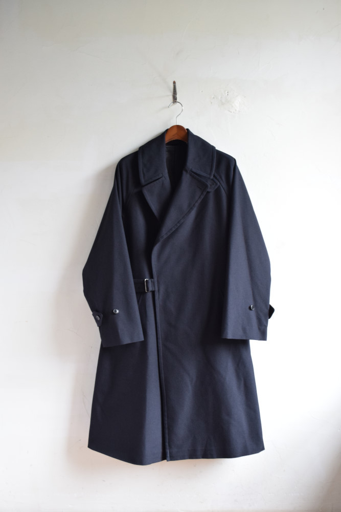 50％割引ブラック系,L最も信頼できる comoli 18aw ウールサージタイロッケンコートSIZE3 トレンチコート ジャケット/アウター