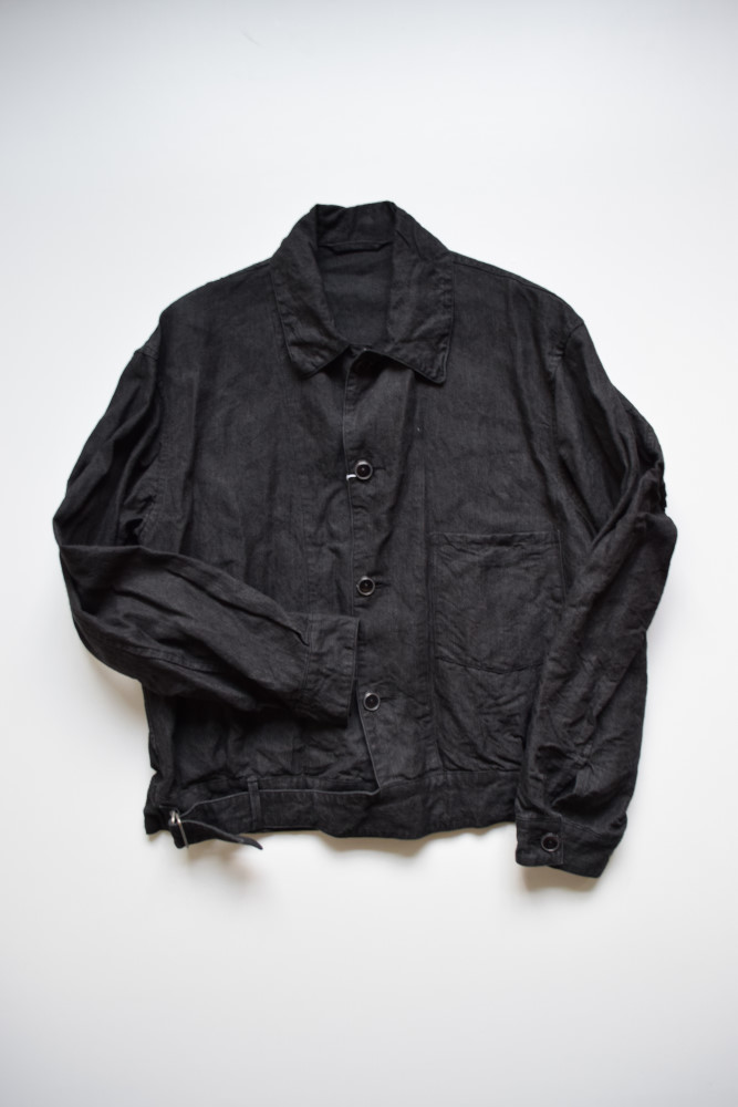 ホットスタイル 定価5.2万　コモリ　ラミーリネン　ベルテッドジャケット　サイズ2 Gジャン/デニムジャケット