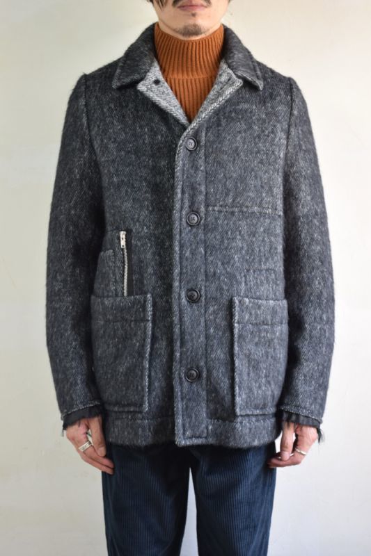 MORE SALE】MAISON FLANEUR / Knited Mohair Jacket [BLACK]