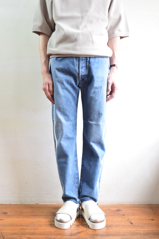 MORE SALE】UNUSED (アンユーズド) 13.5oz side print denim