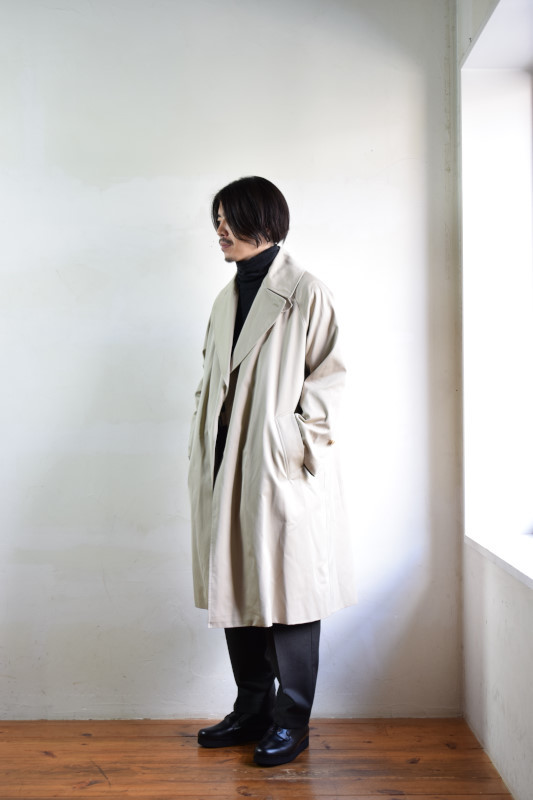 Comoli コモリ コットンギャバ タイロッケンコート Beige