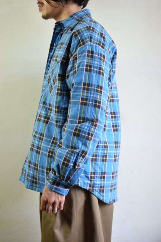 MORE SALE】UNUSED (アンユーズド) check nel shirt / US1696 [blue