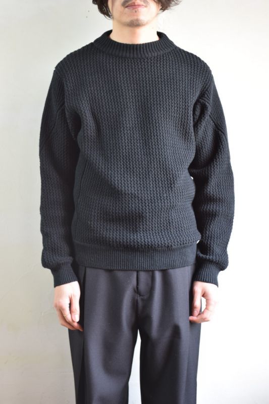 MORE SALE】UNUSED (アンユーズド) crew neck knit / US1804 [black]