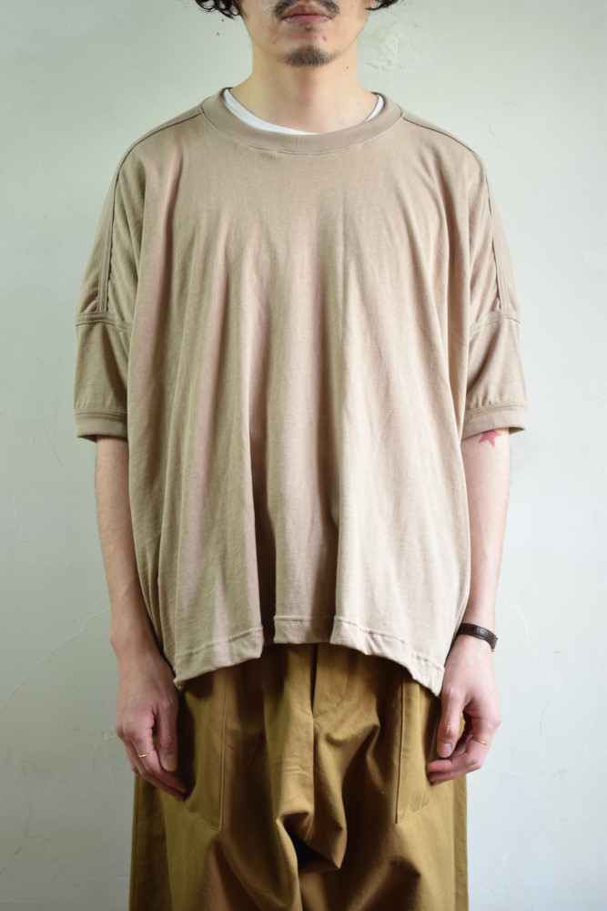 MORE SALE】O-PROJECT (オー プロジェクト) SS WIDE FIT TEE [LT BROWN]