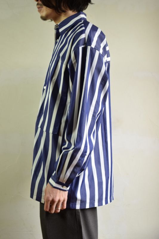 SALE】E.TAUTZ / LINEMAN SHIRT [NAVY / WHITE DECK CHAIR]