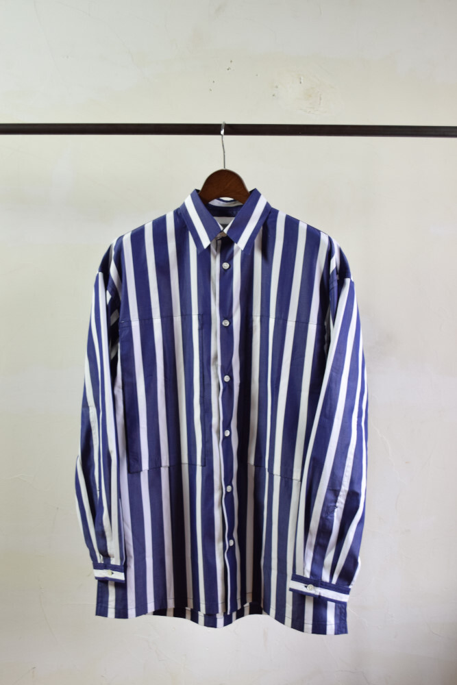 SALE】E.TAUTZ / LINEMAN SHIRT [NAVY / WHITE DECK CHAIR]