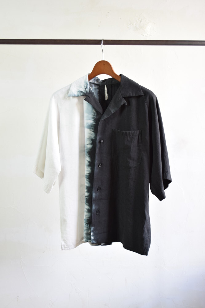 【SALE】m's braque (エムズ ブラック) RAGLAN SLEEVE ALOHA SHIRTS [WHITE]