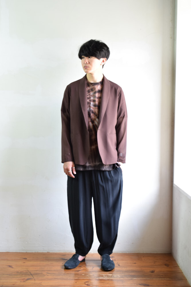 SALE】m's braque (エムズ ブラック) S1B SHAWL COLLAR JACKET [DARK BROWN]