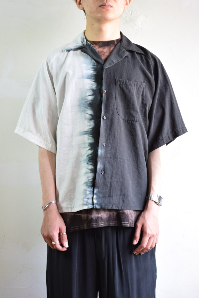 SALE】m's braque (エムズ ブラック) RAGLAN SLEEVE ALOHA SHIRTS [WHITE]